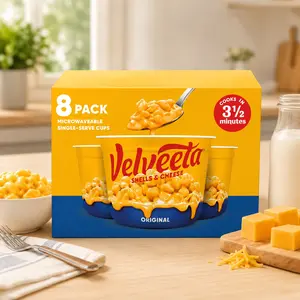 Shells and Cheese Mac & Cheese Cups, Original Flavor, Easy Snack or Dinner Side, 8 Count