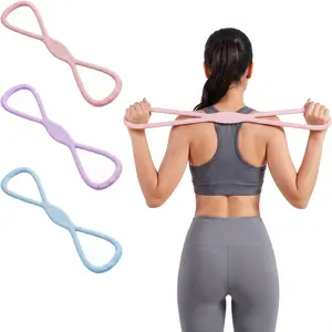Figure 8 Resistance & Exercise Bands for Men and Women (35LBS) - Premium TPE Chest Expander & Arm Toning Equipment for Home Workout, Gym Fitness, Muscle Training, Yoga, Pilates and Stretching
