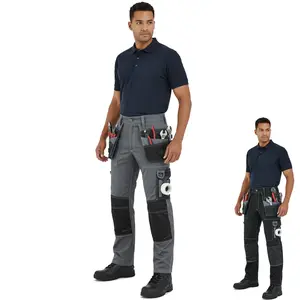 Riggermen Mens Work Tactical Pants Cargo Trouser Holster Pockets for Construction Cotton Menswear Casual Stitch Utility Workwear Fabric Polyester