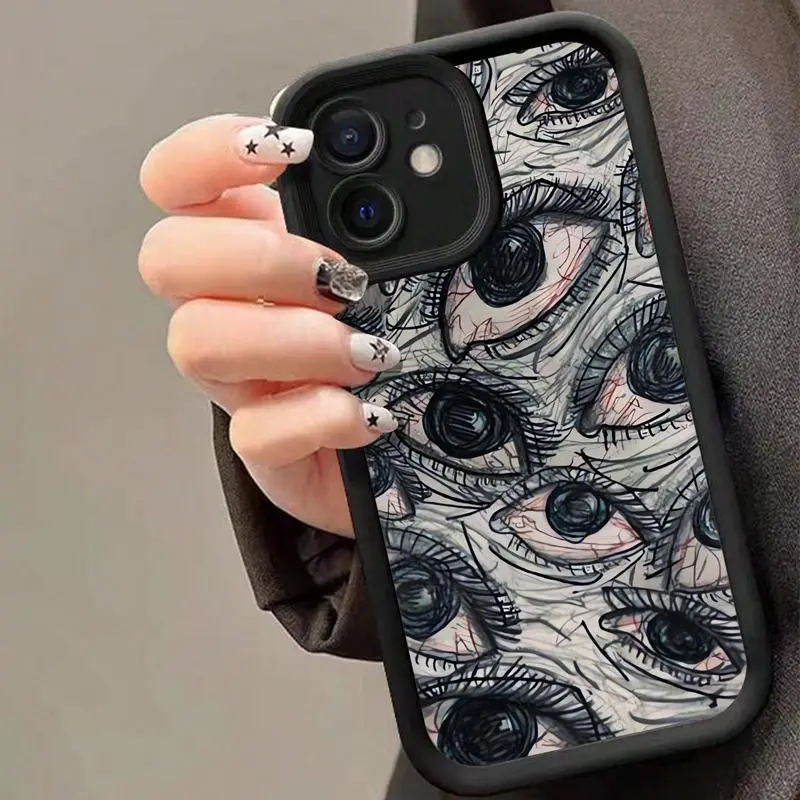 Eye Pattern TPU Phone Case, Anti-drop Cellphone Protective Case, Total Protective Shockproof Durable Mobile Phone Cover for iPhone 7 8 11 12 13 14 15 Series, Protector, Smartphone Casing, Smartphone Shell, Protection