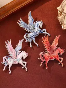 Unique Mythical Pegasus Brooch, Eco-Friendly Floral Pin, Ultra-Cute 3D Faux Enamel Animal Design, All-Seasons Fashion Accessory
