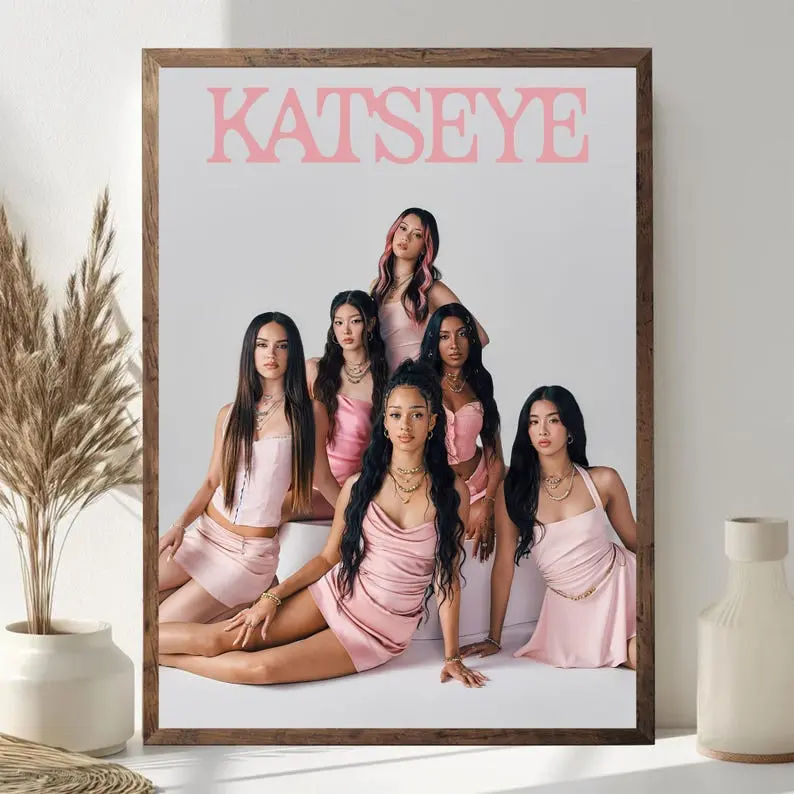 KATSEYE Kpop Poster 2026 Girl  Music Wall Art Fan Decor