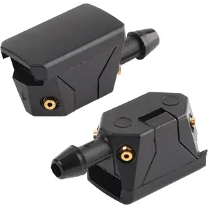 2 PCS Front Windshield Washer Nozzles For Car, 4 Holes Windshield Washer Wiper Arm Sprayer, Auto Left Right Windshield Washer Squirter Nozzle Replacement, Universal Vehicle Accessories