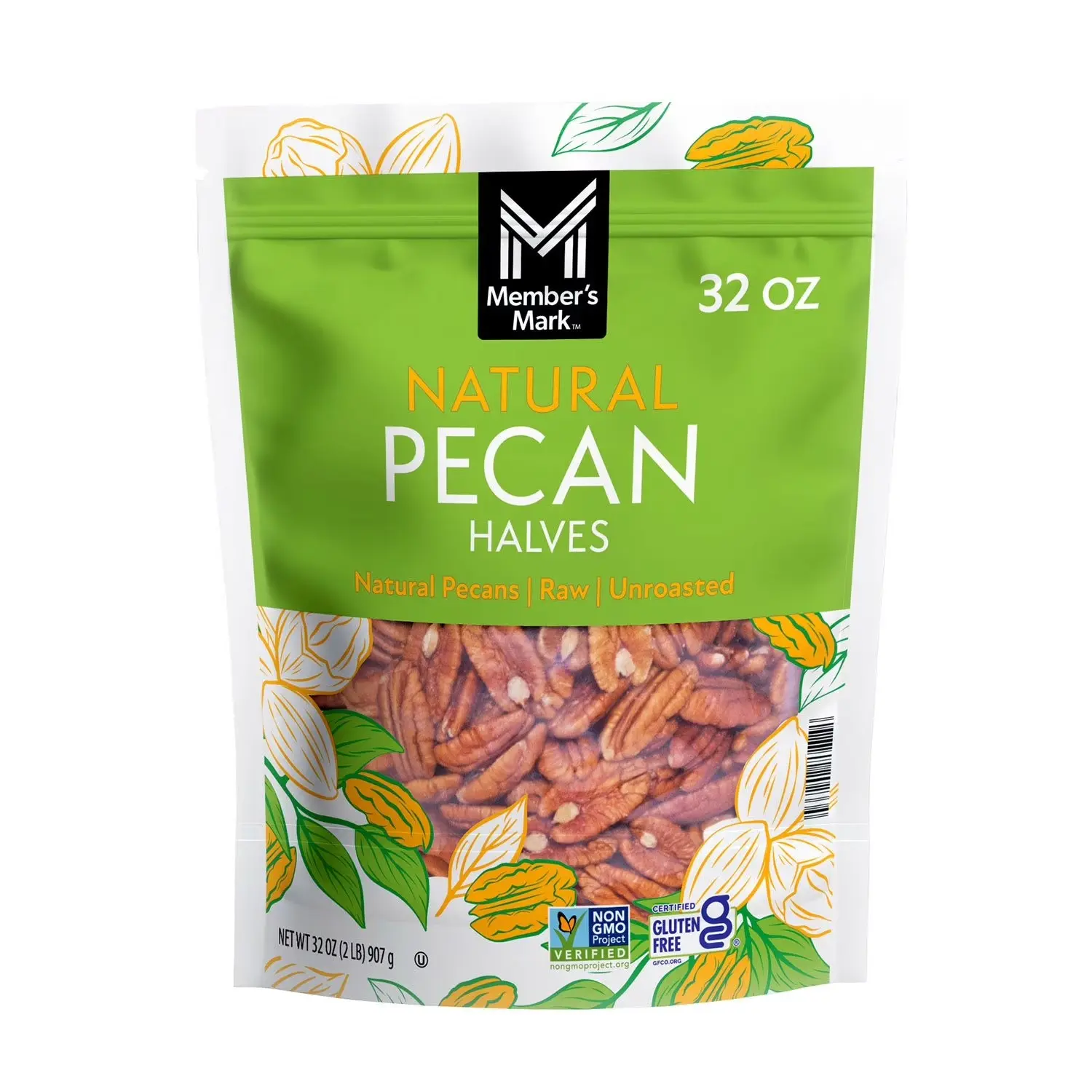 Member's Mark Natural Pecan Halves, 32 oz Premium Nuts - Rich Flavor, Satisfying Crunch Baking & Snacking Grade