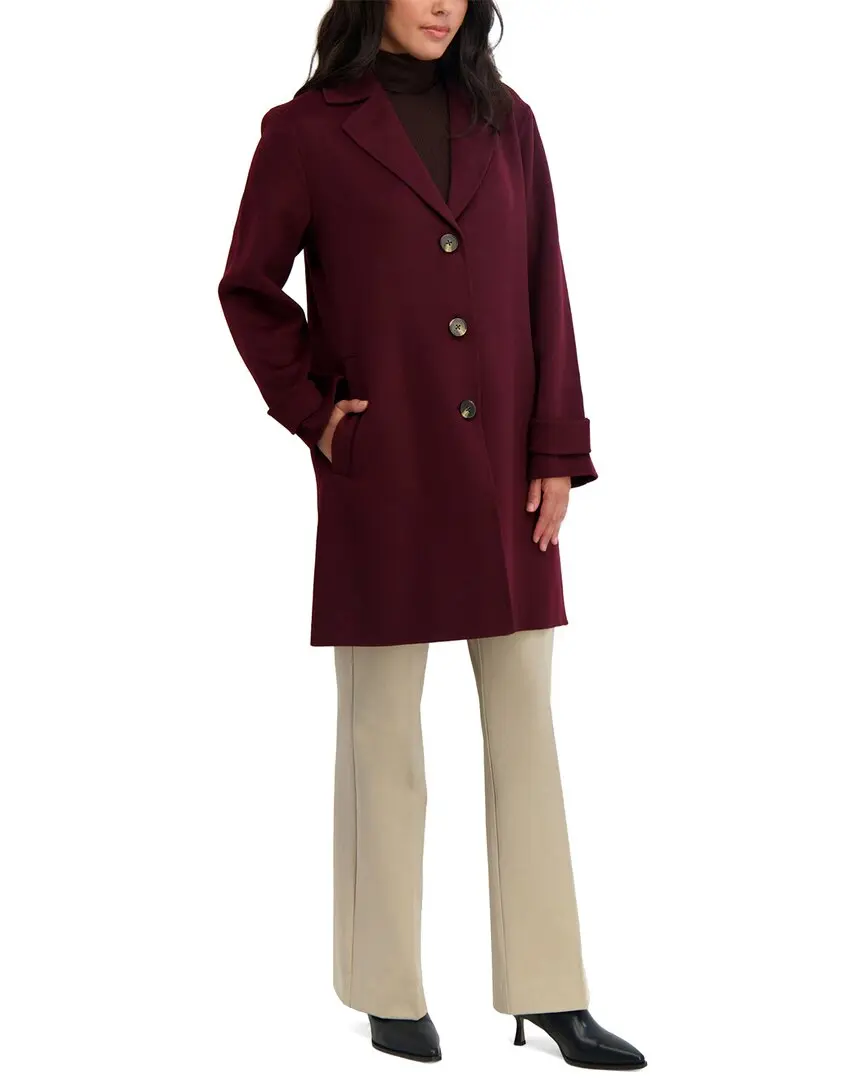 Tahari Mari Long Wool-Blend Coat