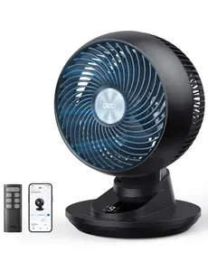 DREO Smart Bedroom Fan, Powerful 85ft Airflow, 12-Inch Desk Fan, 20dB Ultra Quiet, 90°+90° Oscillating, App & Voice Control, 9 Speeds & 8/12H Timer for Home, Office & Dorm
