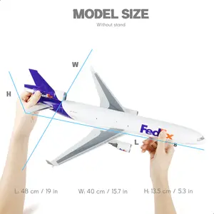 McDonnell Douglas MD-11 FedEx 1/130 Scale Resin Model Plane 47CM Cargo Gift