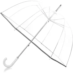 Bubble clear umbrella for weddings bulk large adult transparent umbrella windproof dome rain bubble umbrella