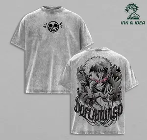 Doflamingo String String Power Tee, One Piece Graphic T-shirt, Acid Washed Vintage Shirt, Pink Eyes Design, Oversized Villain Manga Streetwear, Exclusive Doflamingo Merch