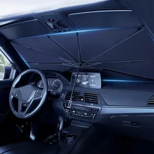 Car Windshield Sunshade Umbrella, Foldable Automatic Windshield Sunshade, UV Blocking Heat Protector, Universal Car Accessories, Automotive Glass Sunshade, Windscreen Shade Cover