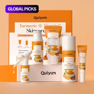 Turmeric Skincare Set (5 Counts/set), Facial Cleanser & Toner & Cream & Eye Cream & Serum, Moisturizing Skin Care Kit for Women & Men #TOP PICKS