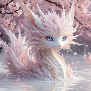 5D DIY full drill round diamond painting kit Fox Spirit mosaic canvas DIY wall art, home wall decoration, suitable for Halloween, Christmas, birthdays, and anniversary gifts.