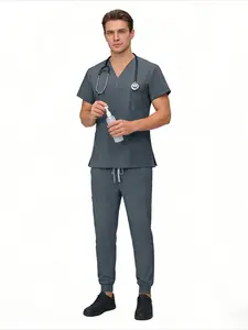 Premium Quick Dry Short Sleeve Scrubs For Men Women Hospital Pet Hospital Clinic Doctor Nurse M-edical Workwear Uniforms