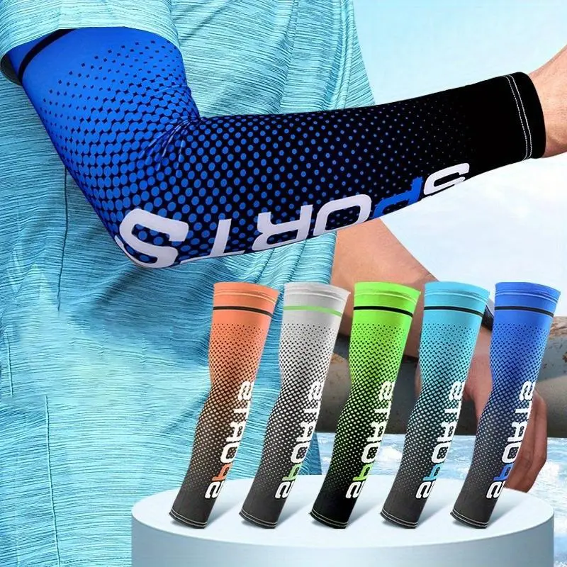 5 Pairs of UV-Blocking Arm Sleeves for Summer Heat，Stay Cool and Protected Uv Neck Gaiter Armsleeve