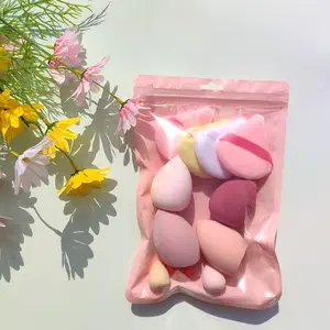 10Pcs Latex-Free Soft Makeup Sponge Set with Powder Puff, for Foundation Application, Wet & Dry Use, Suitable for All Skin Types
