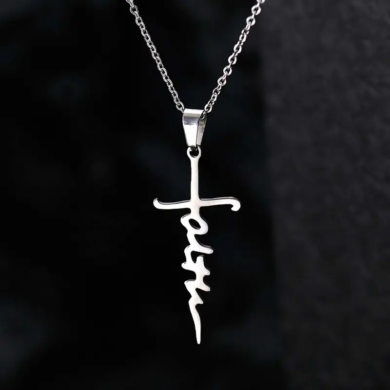 Women's Aileen Fashion Custom Alphabet Initial Cross Charm Necklace - Elegant Adult Girl Casual Jewelry with Exquisite Trendy Pendant, Classic Cross Symbol, Statement Chain, Minimalist Artificial Gemstone Accent