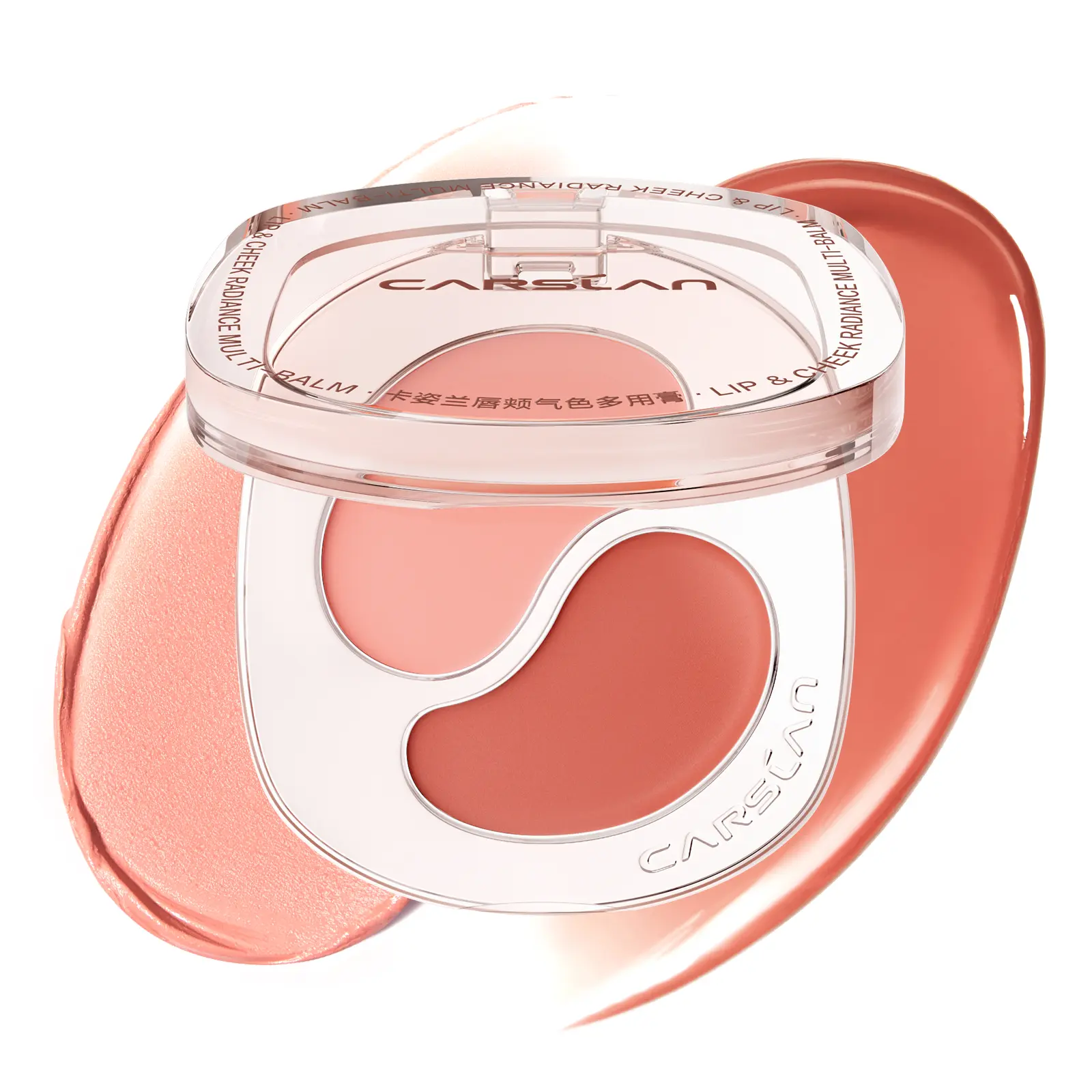 CARSLAN Lip & Cheek Radiance Multi-Balm, Long-wear Face Creamy Blush, Matte & Radiance Texture Blends Effortlessly Create Natural Sheer Dewy Skin Look, Multi-use For Cheek, Lips, Eyeshadow & Highlighters
