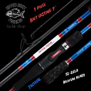Tactical Series Bass Bait Casting Rod 7' - One Piece, Fishing Rod