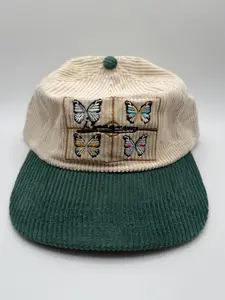 Vintage Corduroy "Fourth Dimension" Embroidered Hat