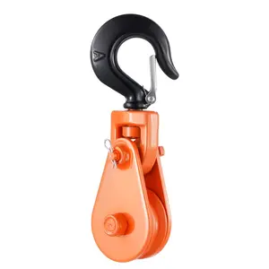 VEVOR 2 Ton Snatch Block with Swivel Hook, 3" Sheave 3/8" Inch Wire Rope, Heavy Duty Snatch Block Pulley 4400 lbs for Towing and Recovery operations on Tow Truck Rollback Wrecker Car Hauler Winches