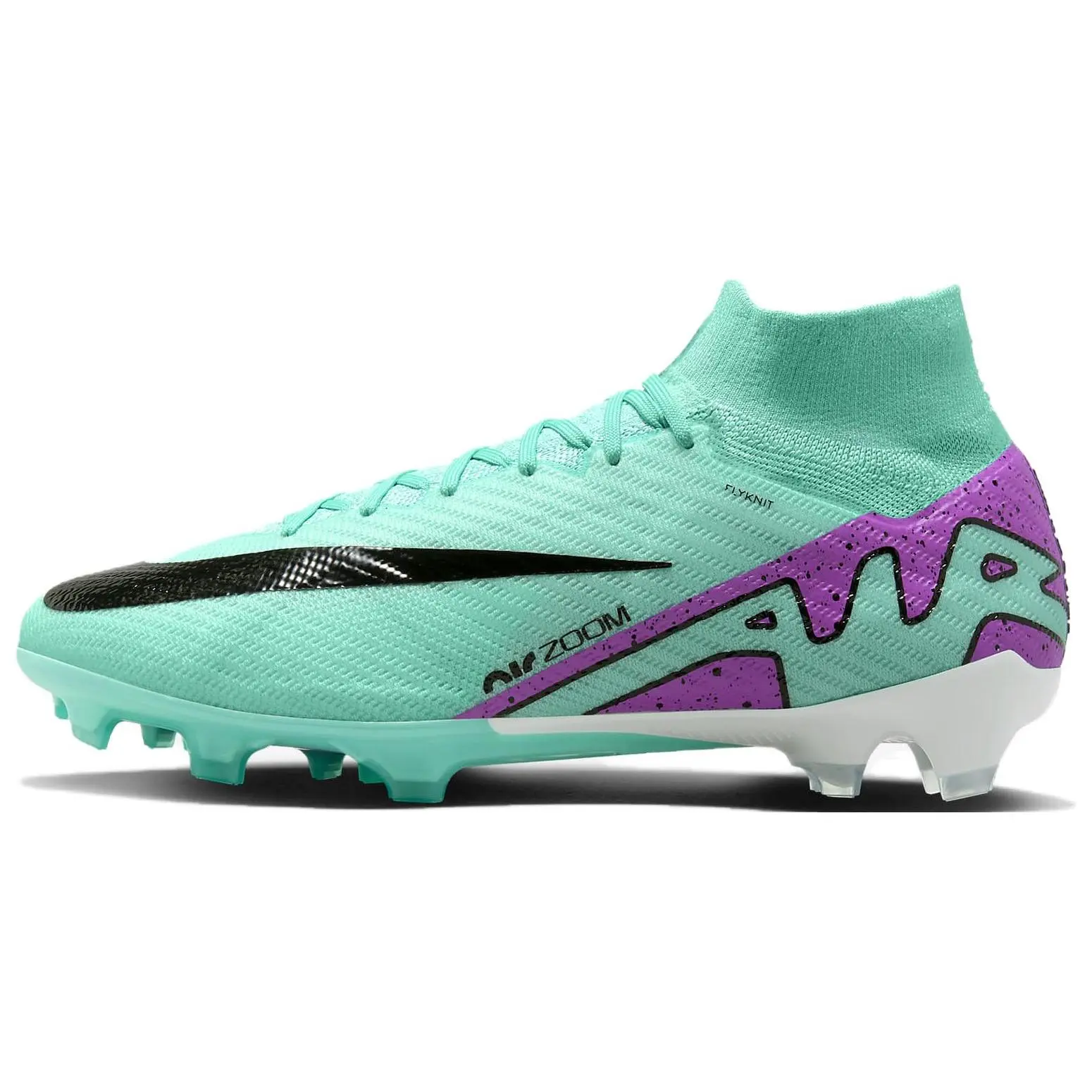 Nike Zoom Mercurial Superfly 9 Elite FG Peak Ready Pack Durable Non-slip Soccer Cleats Men's Hyper Turquoise Black DJ4977-300