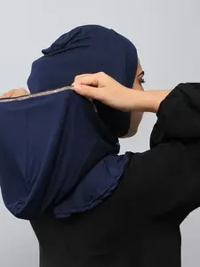 1pc Quick-Dry Headscarf, Jersey Hijabs, Stretchy Hijab, Stretchable Hijab, Dual-Layer Modal Soft Comfort, Elegant Sparkle Design, Summer Sun Protection, Daily Wear