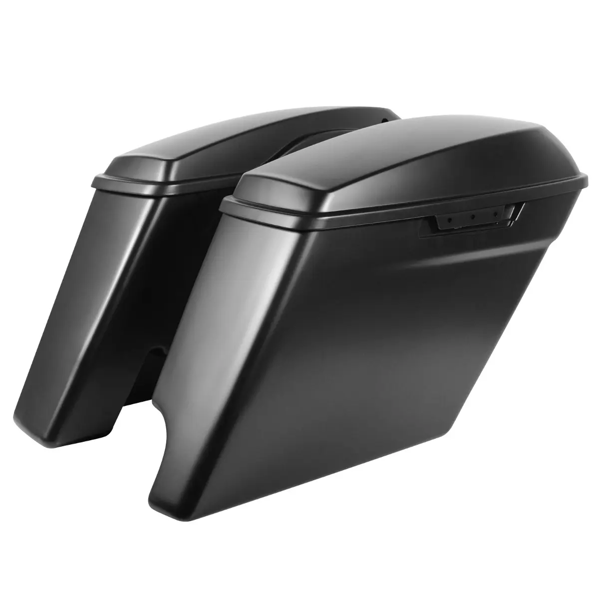 Denim Black 2-Into-1 Extended 4" Stretched Saddlebags for Harley® Touring '14-'25
