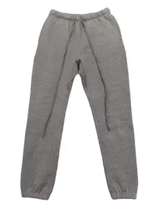 Oversized Dark Gray Fleece Sweatpants for Men, Casual Relaxed Fit Joggers with Side Pockets & Drawstring, Casual Streetwear Loungewear for Everyday, Gym & Travel