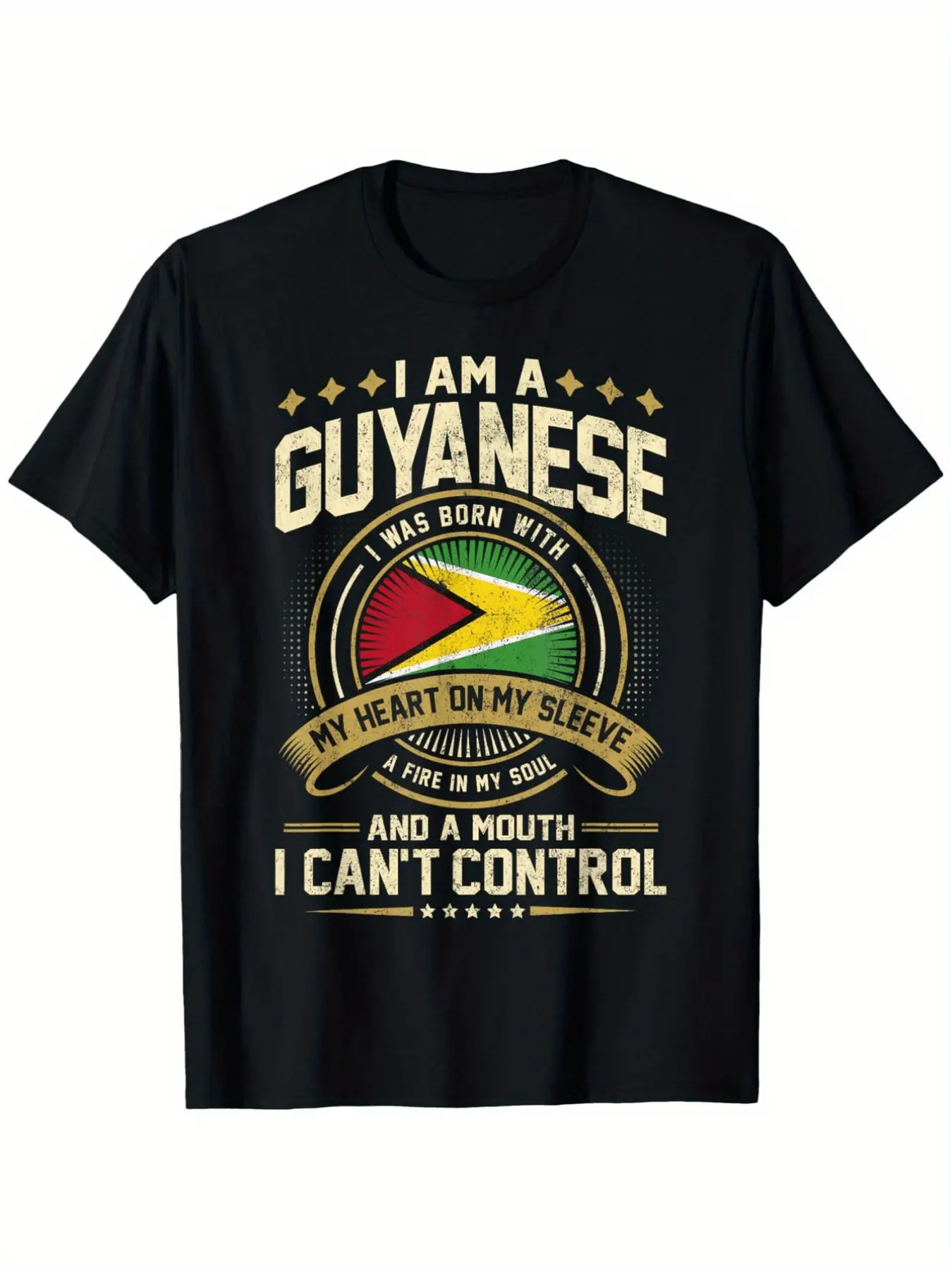 Guyana Funny Quote Guyanan Vintagethemed Men'S T-S unisex soft cotton short sleeve t shirt, vintage graphic casual tee for men women teens, perfect birthday holiday gift for camping travel gym daily street  wear