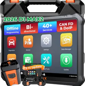 OTOFIX D1 Max2 Wi-Fi Wireless OBD2 Diagnostic Tablet - 10.1 Inches Screen, Android10, 10,000+ Vehicle Models, Auto VIN 2.0, ECU Coding, Offline Programming, 40+ Resets, DoIP, CAN FD Automotive Car Repair Tool