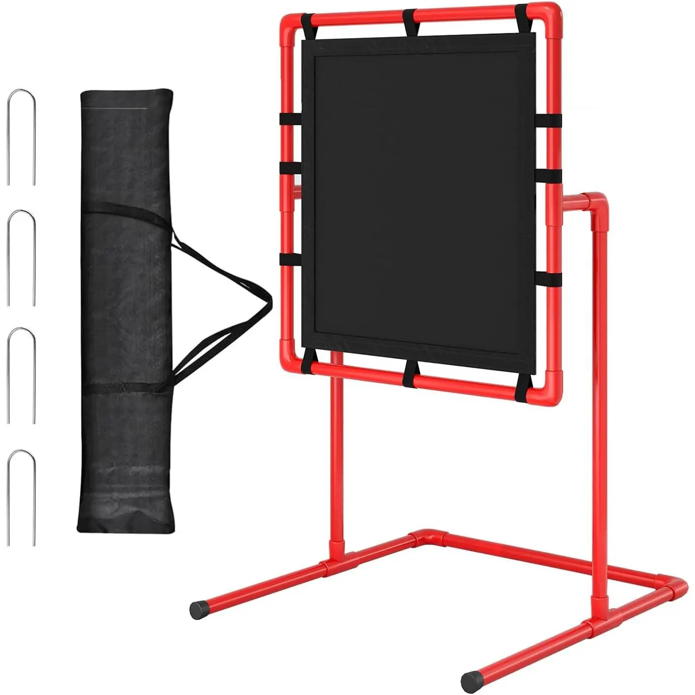Strike Zone Pitching Target - 30 in x 28 in Large Target, Durable PVC Frame, Tear-Resistant Fabric for Baseball Practice, Quick Assembly, Universal Setup, Stable Construction for Plastic Balls, Compact Fold Storage, Outdoor Sports (Kids & Adults)