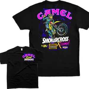 Camel Motorsport Supercross Extreme T-Shirt, Shirt for Mens, Menswear Graphics Casual T-Shirt Top