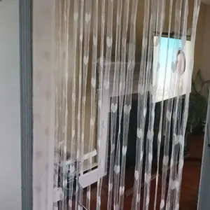 1 Count Heart Pattern Door Curtain, Home Decor Shading Curtain for Living Room Bedroom, Decoration Items