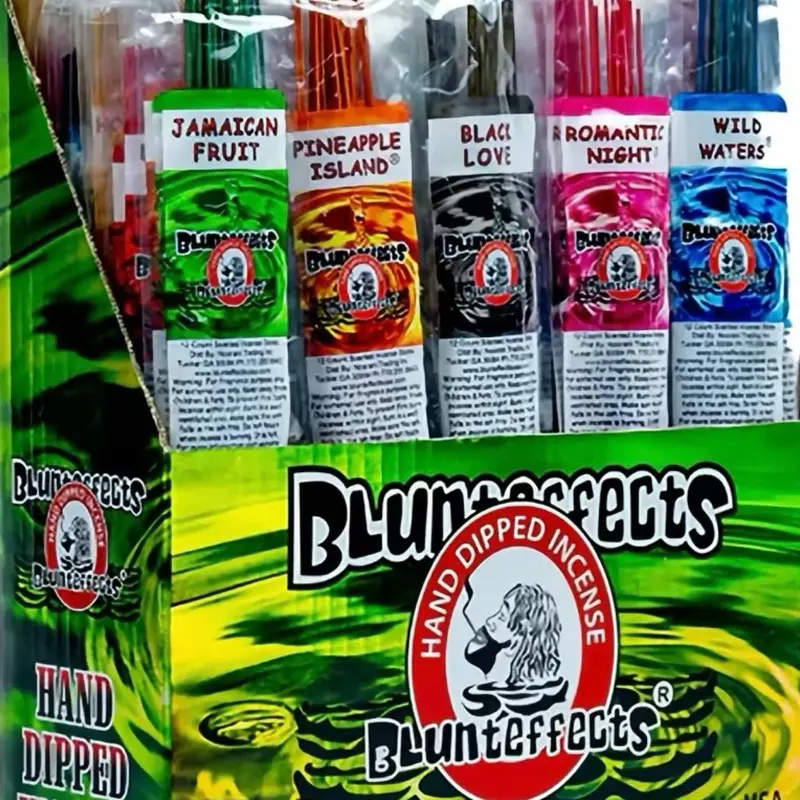 Blunteffects Premium Hand-Dipped Scented Incense Sticks Variety Set - 48 Assorted Scents, 11in USA-Made, Up to 45 Min Burn Time, Aromatherapy & Meditation Aid, Multiple Packs, Home Fragrance Room Freshener, Uplifting Scented Oils, Aromatherapy Scented Oil