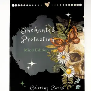Enchanted Protection Coloring Book. Miniature Coloring Book, (24) 5”X 7” coloring pages on black, 80 lb. paper.