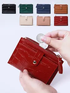 Women's Fashion Crocodile Pattern Embossed Card Holder, Casual Card Holder, Portable Daily Card Organizer, Perfect Birthday Gift Choice, Business Card Holder, Fashionable Card Holder