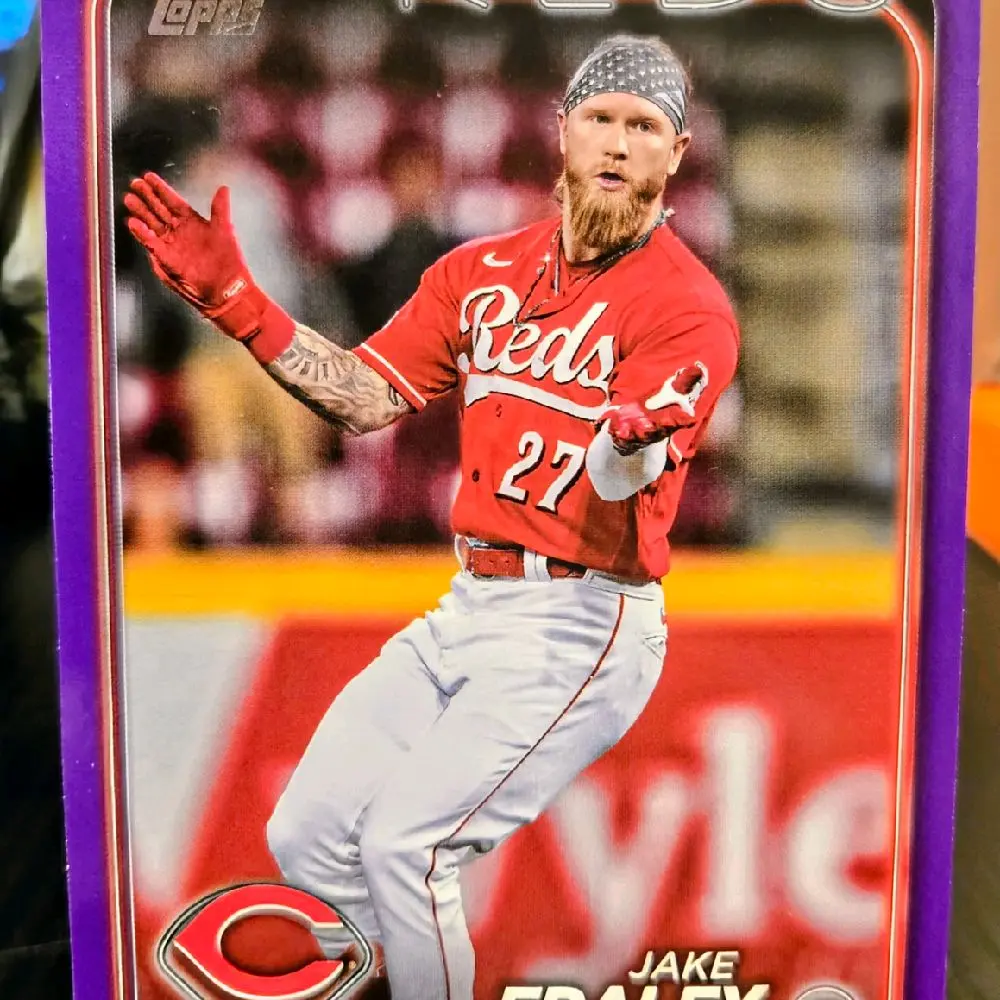 Jake Fraley - 2024 Topps Baseball Series 1 Purple #261 Cincinnati Reds