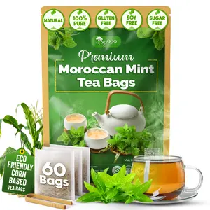TOG999, Premium Moroccan Mint Green Tea | 60 Tea bags | Traditional Green Tea with Spearmint – Refreshing Flavor, Premium Quality Herbal Blend. Gluten-Free. Vegan
