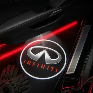 2 Pcs Infiniti Carbon Fiber Welcome Lights Set, Car Door Projection Lamp, Laser Light, Custom Decorative Floor Lamp (batteries Not Included)