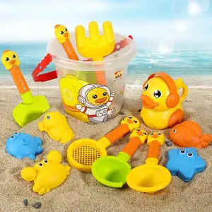 Yellow Duck Beach Toy Set Seaside Outdoor Sand Play Sand Playset in The Water Beach Bucket Sand Digging Tool Beach Digger Beach Shovel