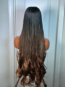 Full frontier French Curly Braided wig 36inches long