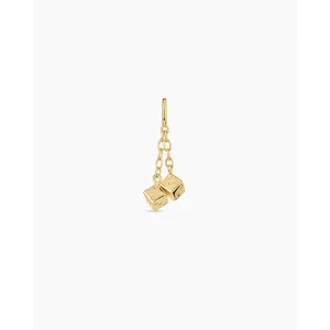 gorjana – Dice Parker Charm – 18K Gold-Plated Dice Charm – Personalized Jewelry