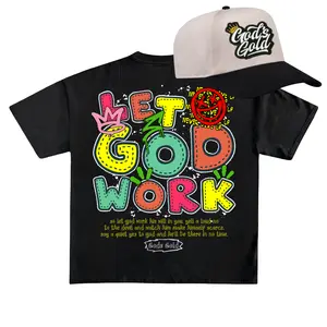 Let God Work Premium Tee + God’s Gold Embroidered Hat Bundle