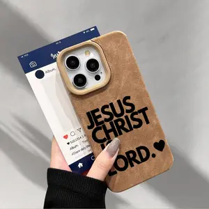 Vintage High-Quality Fashion Large Hole Full Leather Tpu Phone Case, Trendy Simple Holiday Gift for iPhone Series