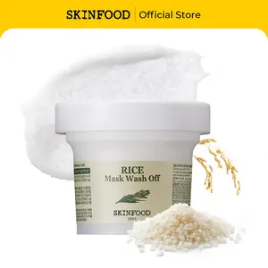 [SKINFOOD Official] Rice Mask Wash Off Scrub | Mild Exfoliating with Rice Brand Water and Rice Powder, Hydrating & Pore Minimizing Face Mask for Smooth, Clear & Glass Skin, Korean Skin Care, 4.23 oz. (120g)