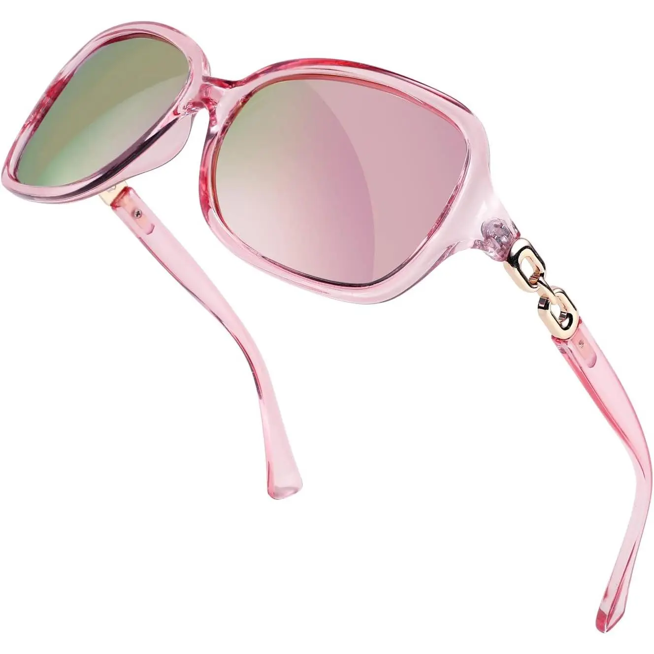 EyeconicFinds Vintage Square Polarized Sunglasses for Women UV400 Travel Driving Fashion Arcuate Sunglasses B2526