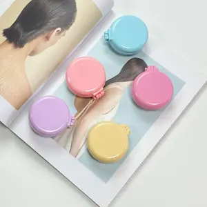 5PCS/Set Mini Macaron Portable Foldable Hair Brush With Makeup Mirror, Dual-Use, On-the-Go Styling, Travel Daily Essentials, Hair Styling Tools, Folding Air Cushion Comb for All Hair Types, Massage, Unisex, Birthday/Christmas Gift, Party Favors, 5 Colors