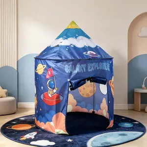 Foldable Kids Game Tent, Mongolian Yurt Crawling Tunnel, Fun Patterns, Easy Setup, Outdoor Portable Toy Castle, Spaceship Tent, Birthday Party Decor, Holiday Gift, Playhouse, Play House Tent, Toddler Tent