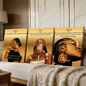 3 Counts Wooden Framed Canvas Painting, Elegant Artistic Inspirational Women Fashion Art Images, Exquisite Poster, Perfect Living Room Decoration, Modern Home Decoration, Modern Art, Fashion Family Poster, Wall Art Decoration, Waterproof Art