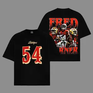 Fred Warner 54 All-Pro Fred For The Faithful Cotton T-Shirt, Niner Empire Outfit, Faithful to The Bay! Game Day Outfits, Gift For Football Fans, Football Graphic Tee